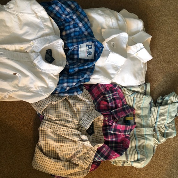 7 boys size 7 button down long sleeve shirts. - Picture 2 of 2